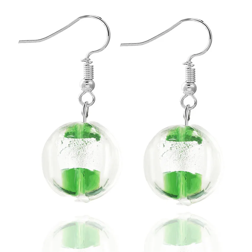 Qianbei promot Handmade Women\'s Cute Romantic Elegant Classic Dangle Murano Glass Earrings HOT