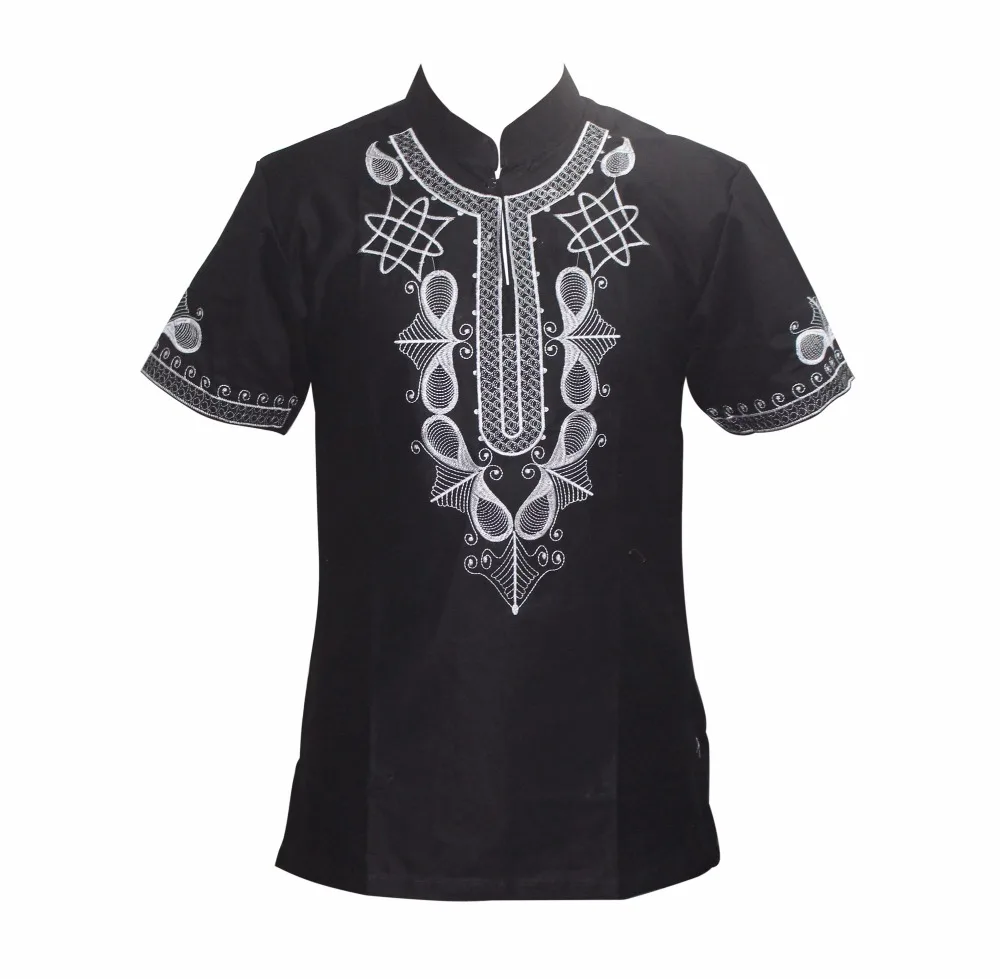 Band Mr Hunkle 2018 New Design T-shirt For Men Stand Neck Short Sleeve Top Tees Emboridery Geometric African Print Dashiki Shirt