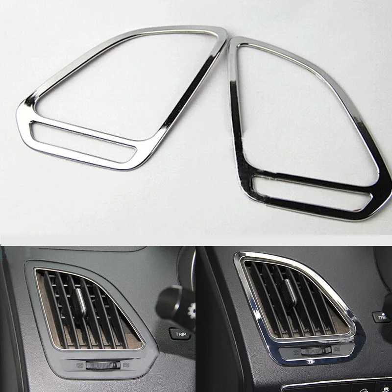 Car Accessories Air Conditioning Cover Inner Outlet Decoration Cover For Hyundai Ix35 2010-2015 Chrome Car Styling 2Pcs Per Set