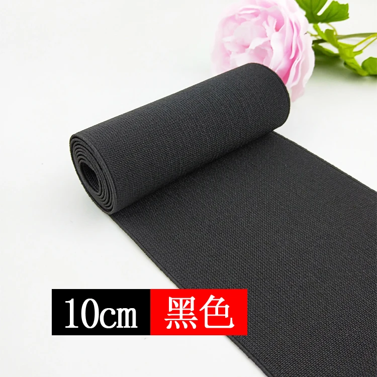 (1 meters/lot )  Flat Thin wide elastic rubber band clothing accessories nylon webbing garment sewing accessories black 3 size