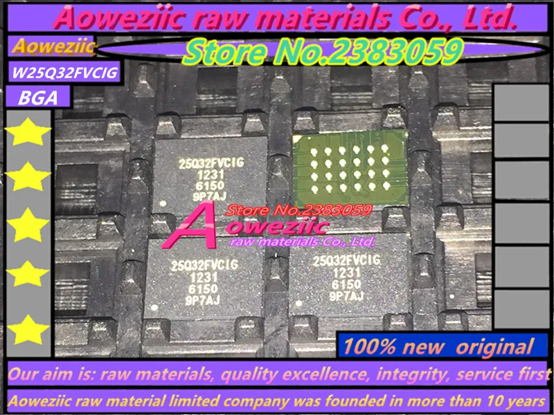 100% ใหม่ Original W25Q32FVCIG BGA 25Q32FVCIG