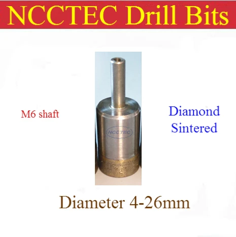 13mm 0.52'' diamond Sintered drill bits NSCD13M6 FREE shipping | WET glass hole saw cutter/1 pcs can drill thousands of holes