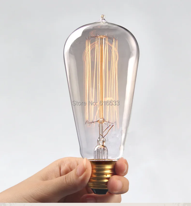 

Vintage Antique Style Retro Edison Incandescent Filament Light Bulb Home Deco Lignting Fixture E27/220V/40W ST58