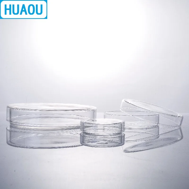 HUAOU 150mm Petri Bacterial Culture Dish Borosilicate 3.3 Glass Laboratory Chemistry Equipment