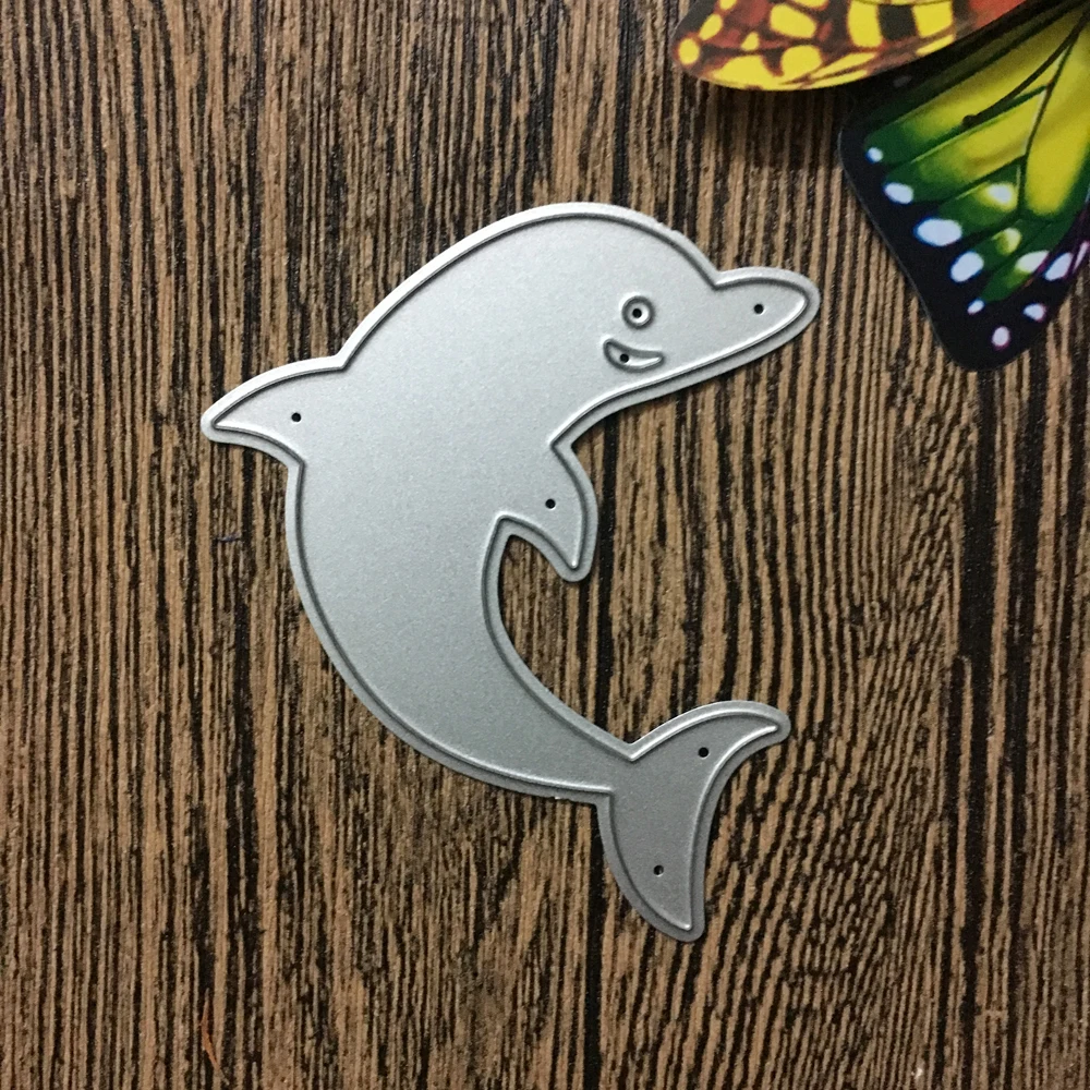 Nowy śliczny delfin wykrojniki do metalu szablony dla DIY Scrapbooking Album fotograficzny dekoracyjne tłoczenie kartki DIY Craft