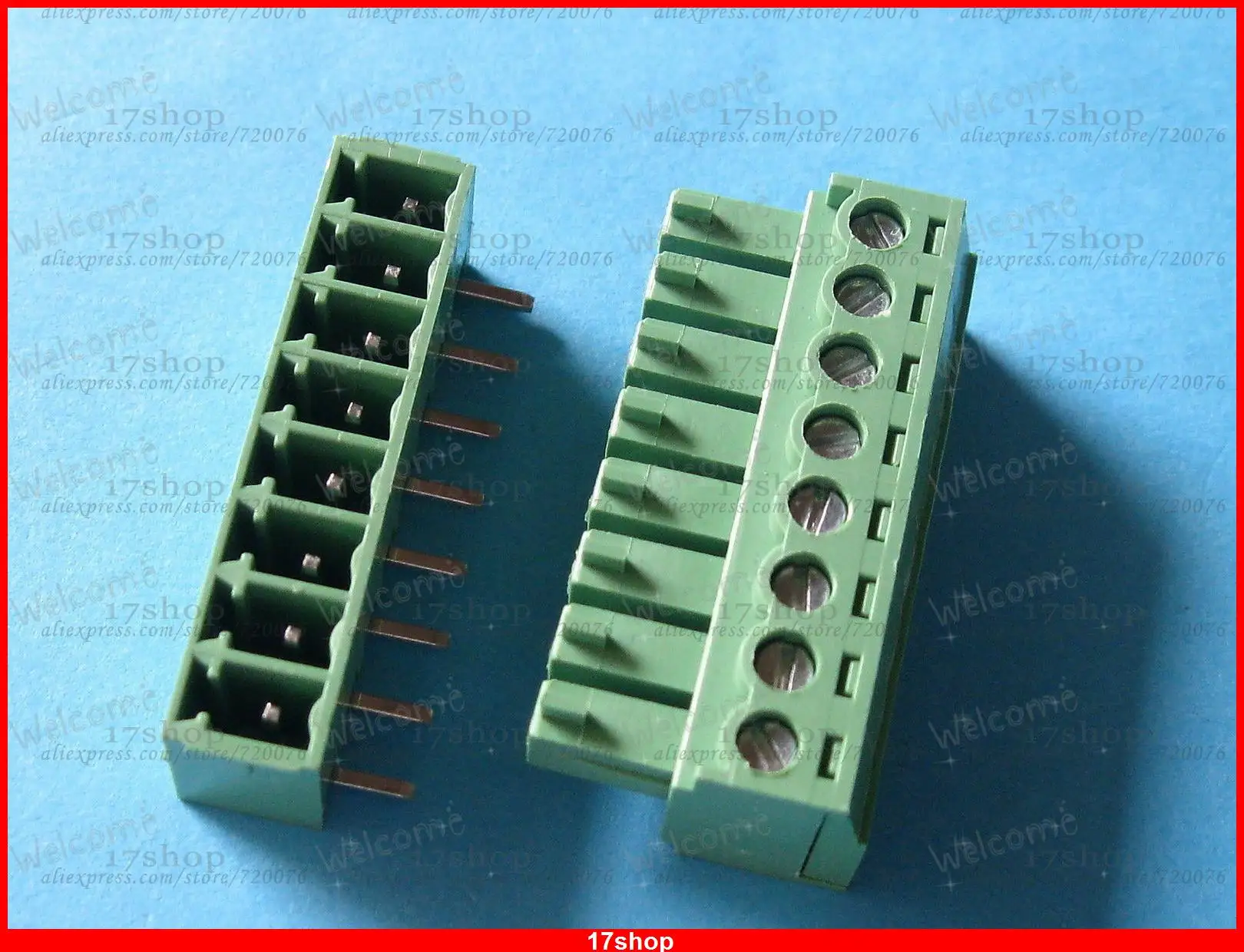 25 pcs Pitch 3.5mm Angle 9 way/pin Screw Terminal Block Connector Pluggable Type