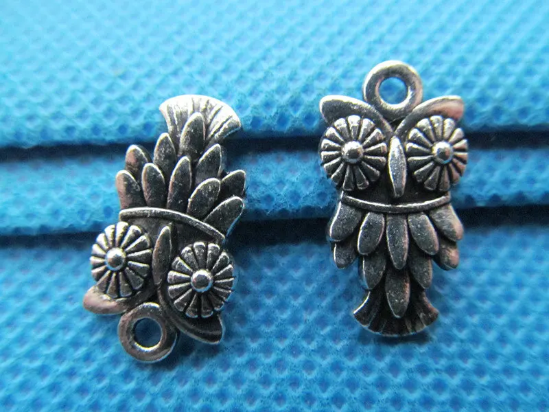 30pcs 10mmx20mm Antique Silver tone Lovely Night Owl Pendant Charm/Finding,DIY Accessory Jewelry Making