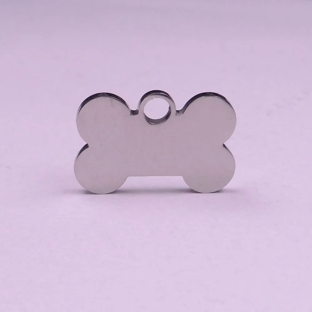 Fate Love Lot 30pcs in bulk Sheet Small Bone Dog Tag design charms stainless steel Jewelry Finding DIY Marking