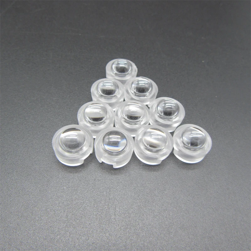 100pcs 13mm 1W 3W Mini LED Lens 15 30 45 60 90 100 Degree for IR CCTV LED PCB Convex Acrylic Lens Holder Reflector Collimator