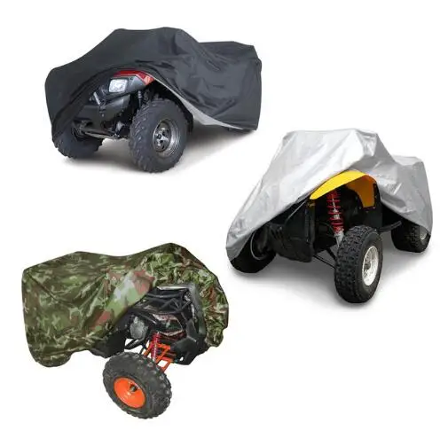 Quad Bike ATV Cover Universal 190T Waterproof Motorcycle Vehicle Scooter Kart Motorbike Covers M L XL XXL XXXL Camouflage Black