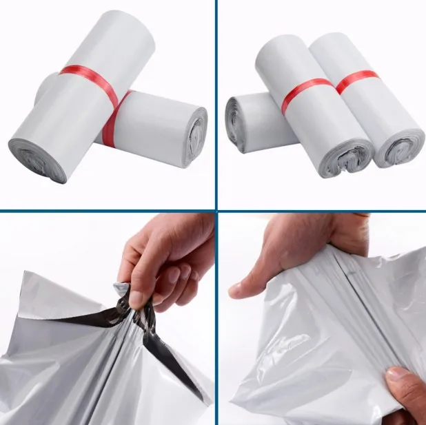 15Pcs White Self-seal Adhesive Courier bags Storage Bag Plastic Poly Envelope Mailer Postal Shipping Mailing Bag 15*20+5cm