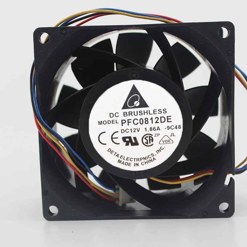 New original PFC0812DE 8CM 12V 3.30A 8038 4-wire PWM high air volume violent boosting cooling fan