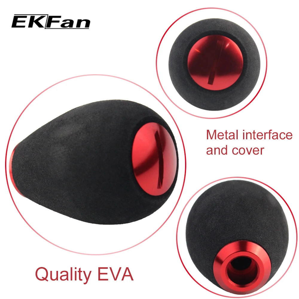 EKFan EVA & Metal Spinning Reel Handle Accessory Fishing Reel Handle Knob Fishing Tackle Tools Fishing Bait casting