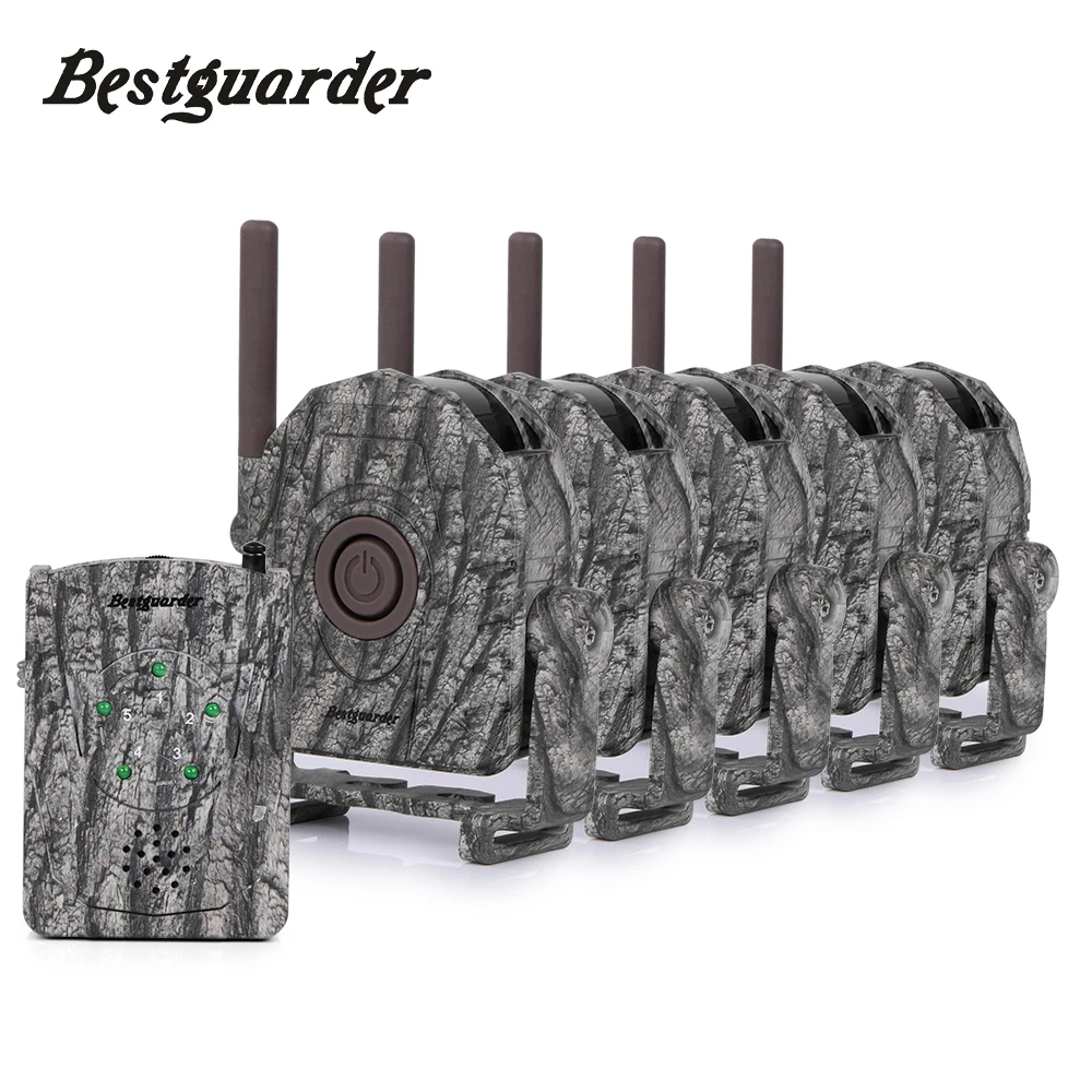 5pcs Infrared Detector + 1pc Receiver 300M range Hunting Trail Wild Trap Animal IR Wireless Alarm System Home Security