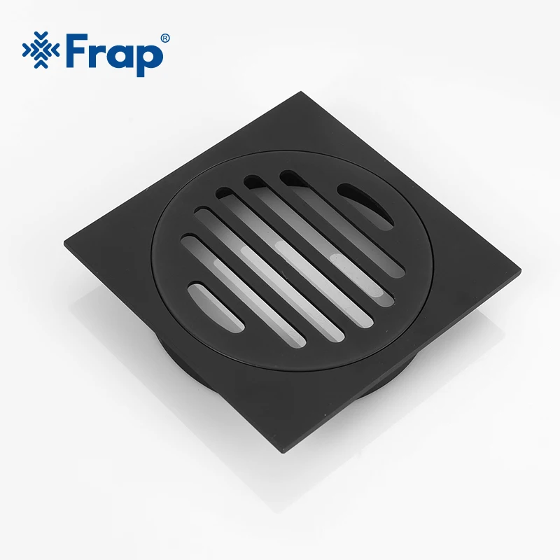 Frap Brass Matte Black Square Style Floor Drainer Waste Shower Drain Kitchen Colander Floor Drains Bathroom Accessories Y38100