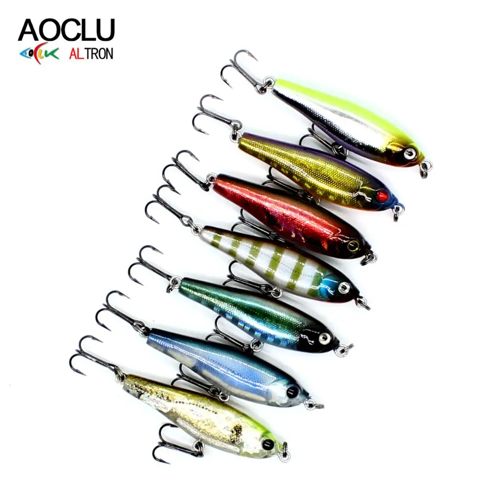 Aortl-침수 작은 작은 스틱 38mm 2.8g 하드 베이트 연필, 움직이는 루어, 다친 물고기처럼 수영, VMC 후크, 솔리드 바디