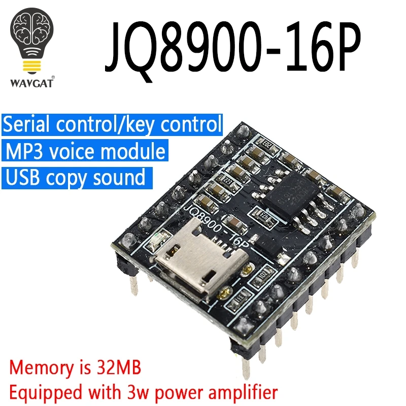 Speech Recognition Module JQ8900 can customize music intelligent speech broadcast USB recording serial MP3 recognition module