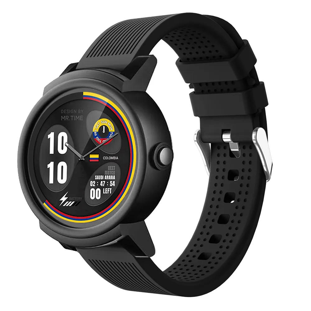 สายรัดข้อมือใหม่สำหรับ Ticwatch อีนาฬิกาสายรัดข้อมือสร้อยข้อมือสายรัดข้อมือซิลิโคนอ่อนสำหรับ TicwatchE Correa Reloj