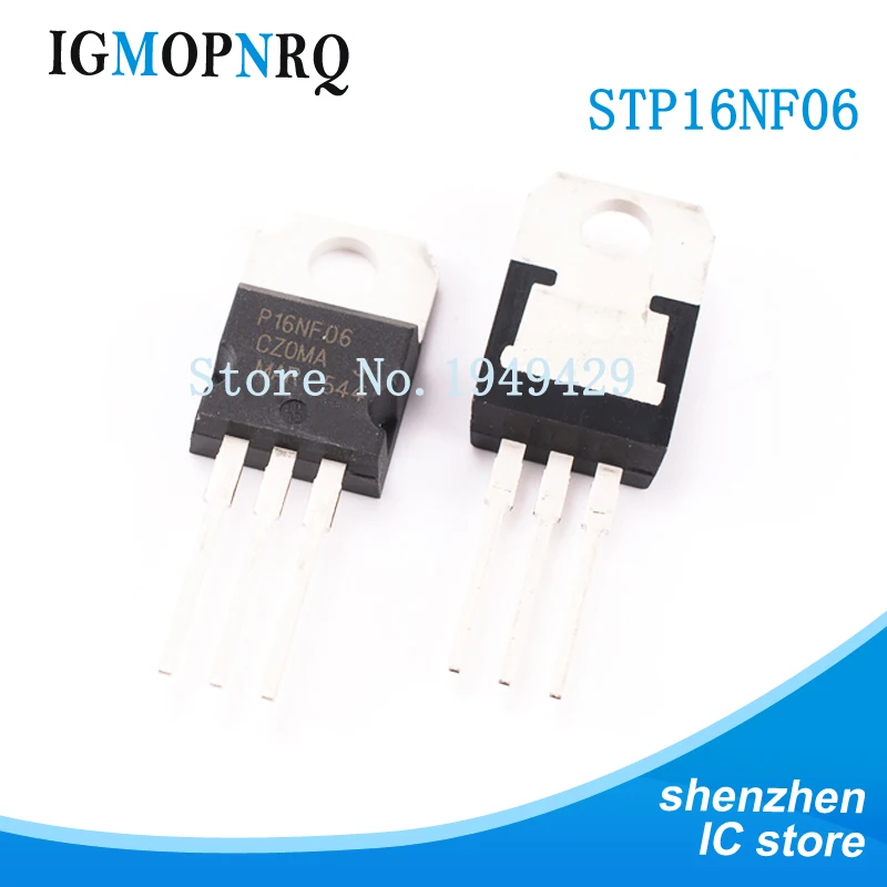 5PCS STP16NF06 TO-220 P16NF06 16NF06 MOSFET N-Ch 60 Volt 16 Amp new