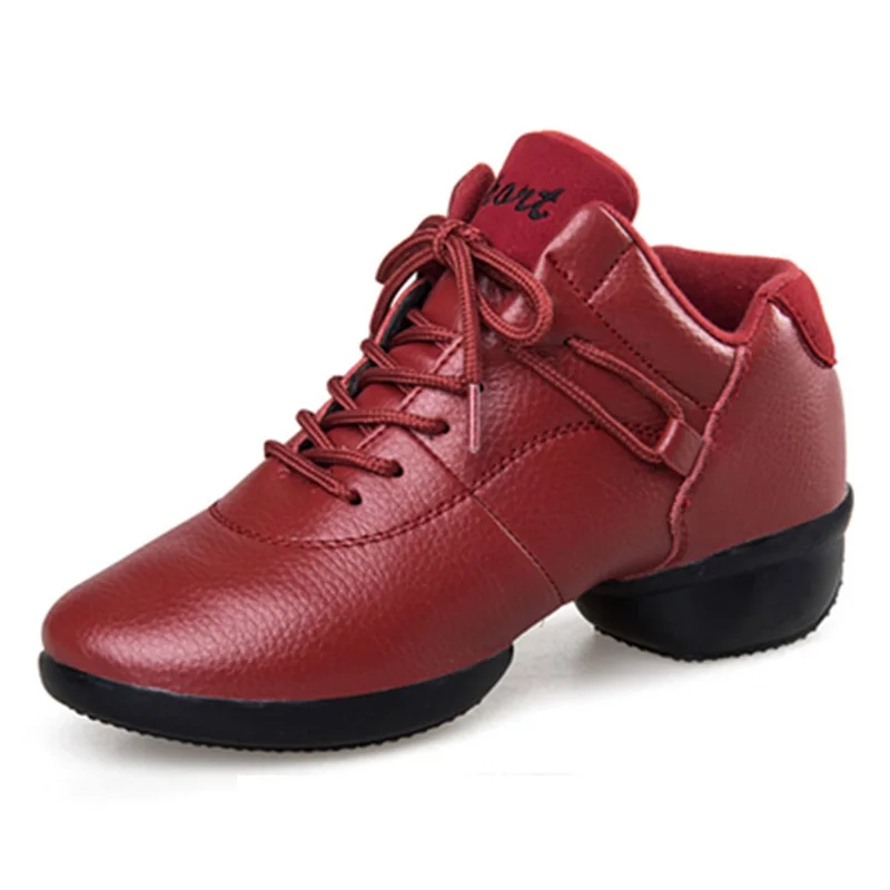 Dance Shoes Woman Female Adult Soft Bottom Women Shoe Natural Leather Sneaker Square White Sailor Dance Sneakers For Women Moder