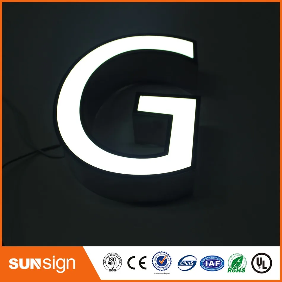 illuminated stainless steel sign channel letter sign led alphabet