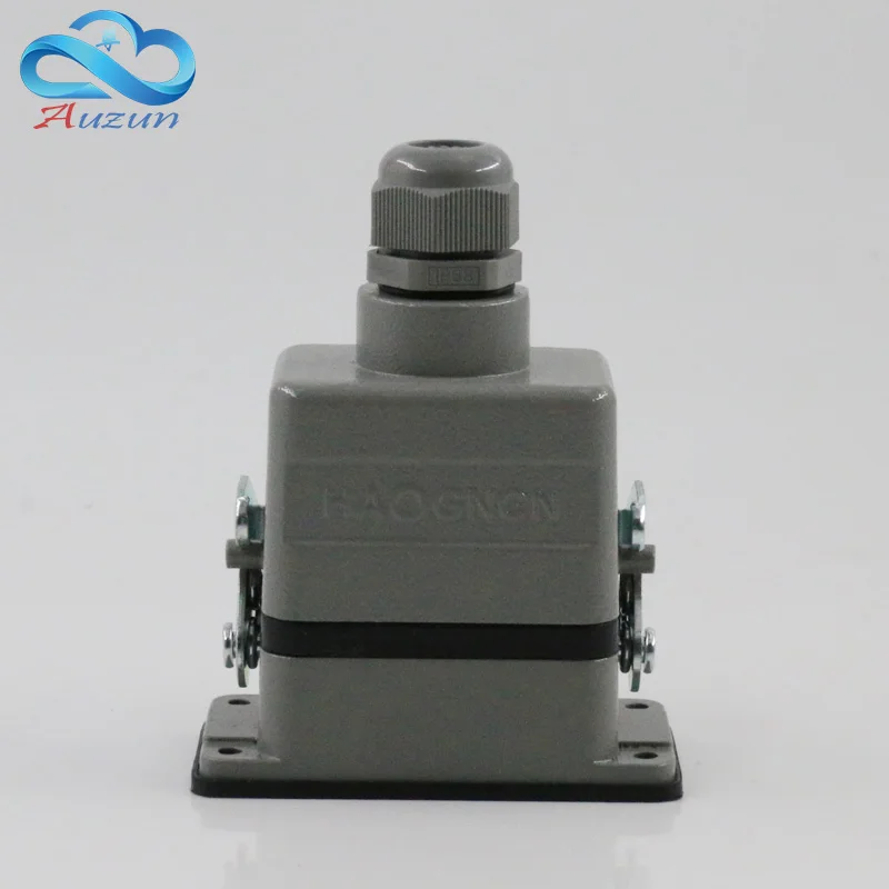 

H6B - HE rectangular heavy-duty connector 6-006-1 needle aviation plug at the top for a single button 16 a500v screw feet