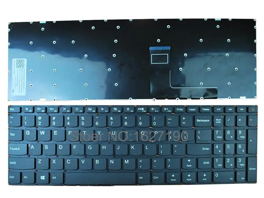 

US Keyboard For LENOVO Ideapad 110-15 BLACK win8 Without FRAME New Laptop Keyboards With