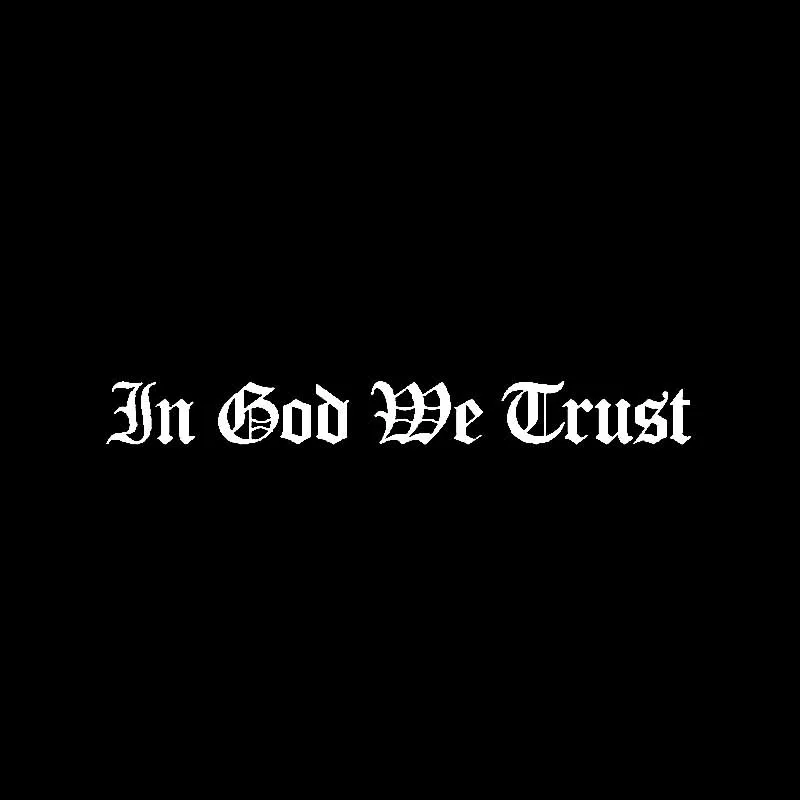 YJZT 16CM*1.8CM In God We Trust Vinyl Decal Car Sticker Christian Black/Silver C3-1336