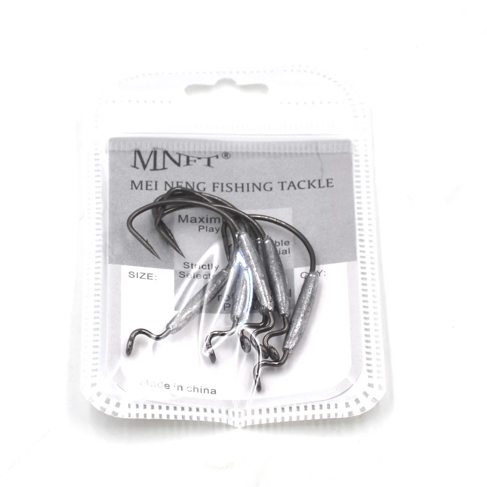 MNFT 8PCS * Barbed Lead Crank Hook Weight 1.8g/2g/3g/6g Soft Bait Fishing Hooks