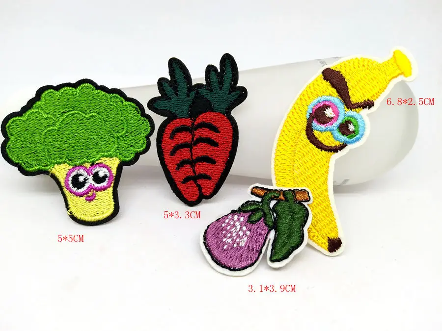 MIX8pcs Fruit Embroidery Sewing iron on patches for clothing craft Applique fabric clothes parches patch for clothes psg jersey