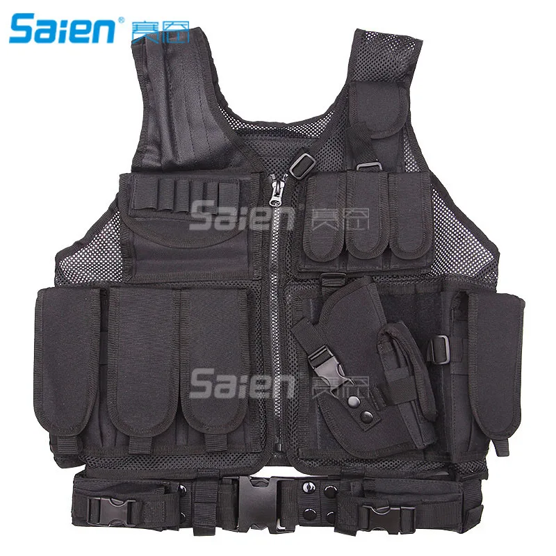 

Tactical Vest Adjustable Breathable Combat Training Vest for Outdoor Hunting,Fishing,Army Fans,Survival Game, Combat Training