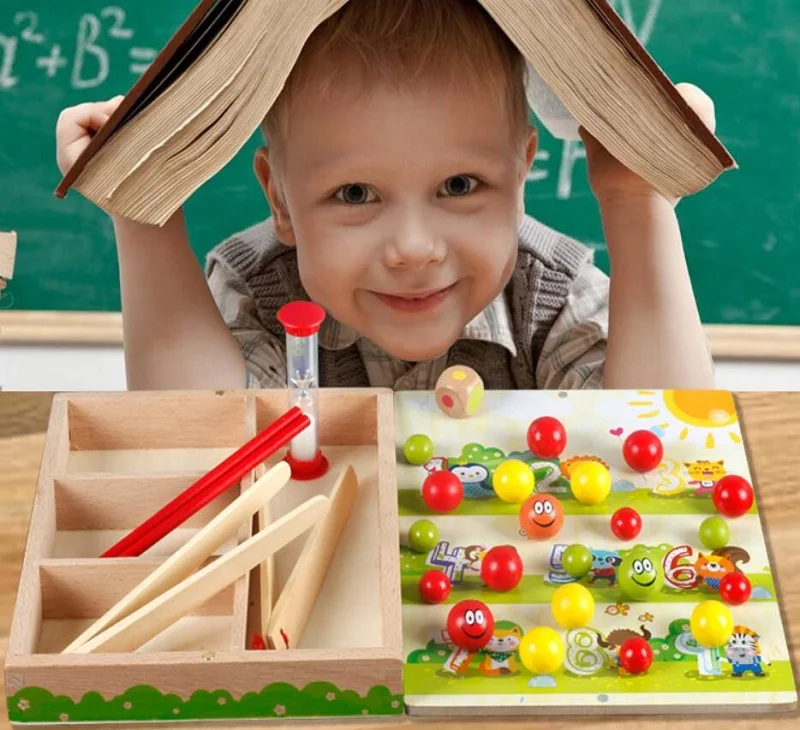 Montessori Giảng Thời Thơ Ấu Đồ Chơi Giáo Dục Đào Tạo Kẹp Hạt Montessori Toán 2-3-4-5 Năm tuổi Cô Gái