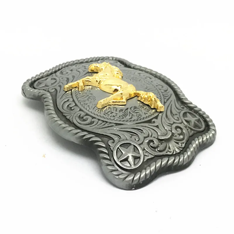 Western cowboy belt buckles the cross kaille and the high - grade high - grade women and women's smooth button for 3.8CM belts