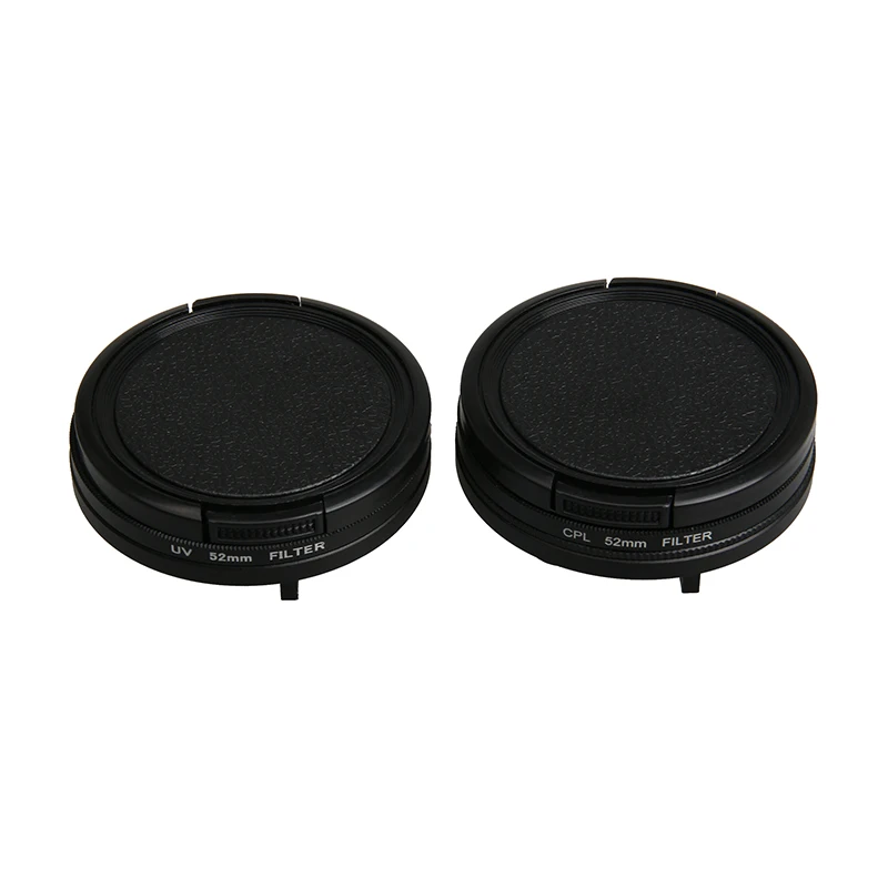 52mm Black Metal Glass Circular Polarizing CPL Lens Filter Set with Filter Adapter for GoPro Hero 7 6 5 waterproof Case