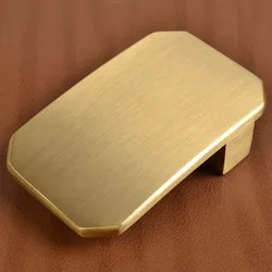 40mm Pure Solid Brass Belt Buckles100% solid brass belt buckles Rectangle Blank DIY leather craft accessories brushed metal Bu