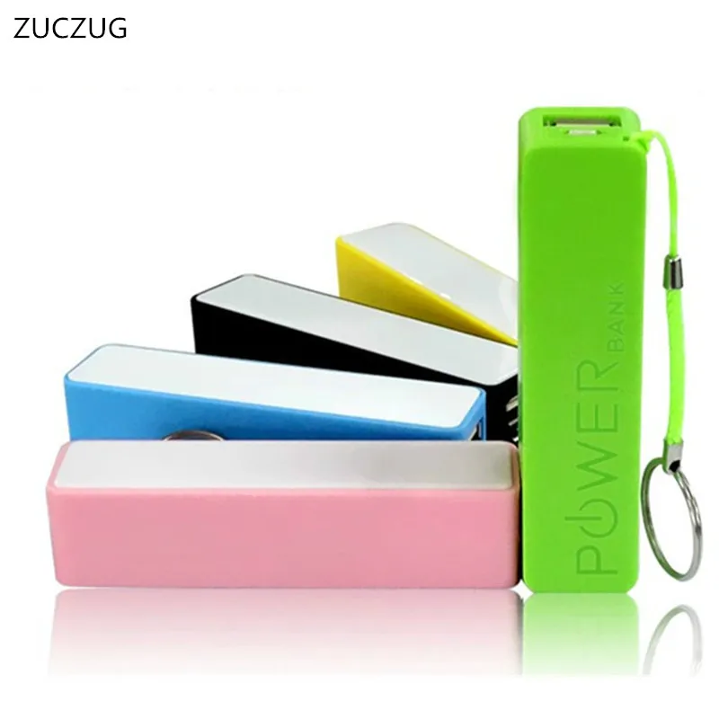 ZUCZUG 3pc High quality Best Price Portable Power Bank 18650 External Backup Battery Charger shell With Key Chain