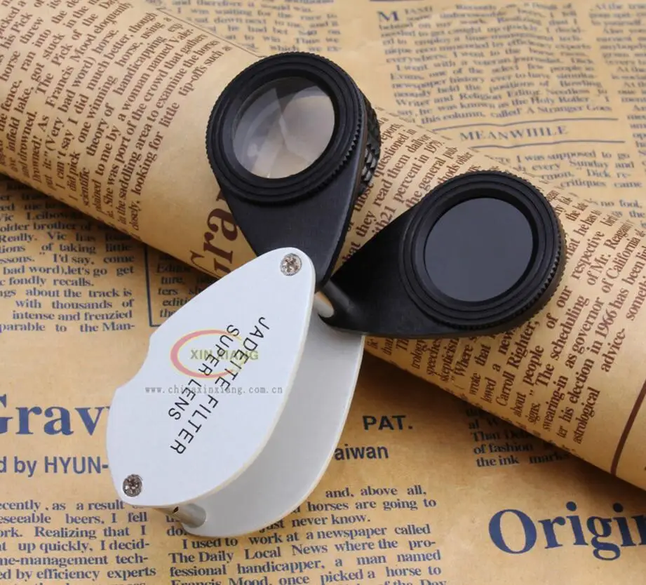 

30 Times 21mm Pocket Jadeite Filter Super Double Lens Magnifier Jewelry Gem Identifying Type Inspecting Magnifying Glass Loupe