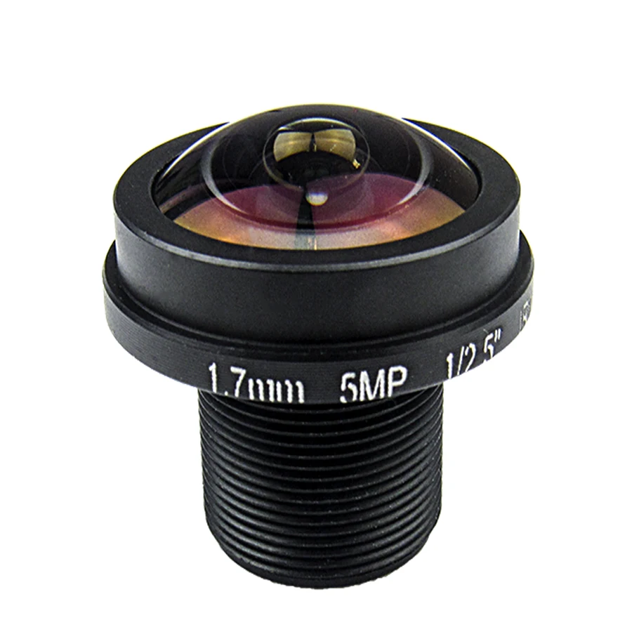 1.7mm fisheye Lens M12 5.0Megapixel with IR Filter Action Cameras Sports Camera Drones Lens Panoramic Viewing Angle 185Degrees