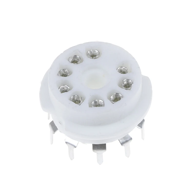 1pc Ceramic 9pin B9A PCB MOUNT Tube Socket FOR 12AX7 12AT7 12AU7 6DJ8 ECC82 5670 6922 Hifi Audio Vintage AMP DIY