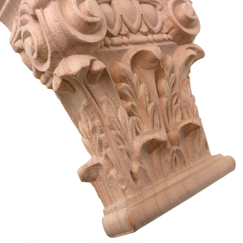 RUNBAZEF European Style Decoration Beam Toro Maas Head Unpainted Wood Carved Onlay Applique Frame For Decorative Figurines
