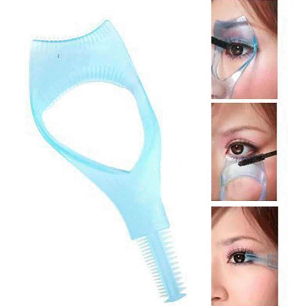 New Arrival Eyelash comb 5 in 1 pink mascara applicator template eyeliner models guide card shaping kit makeup