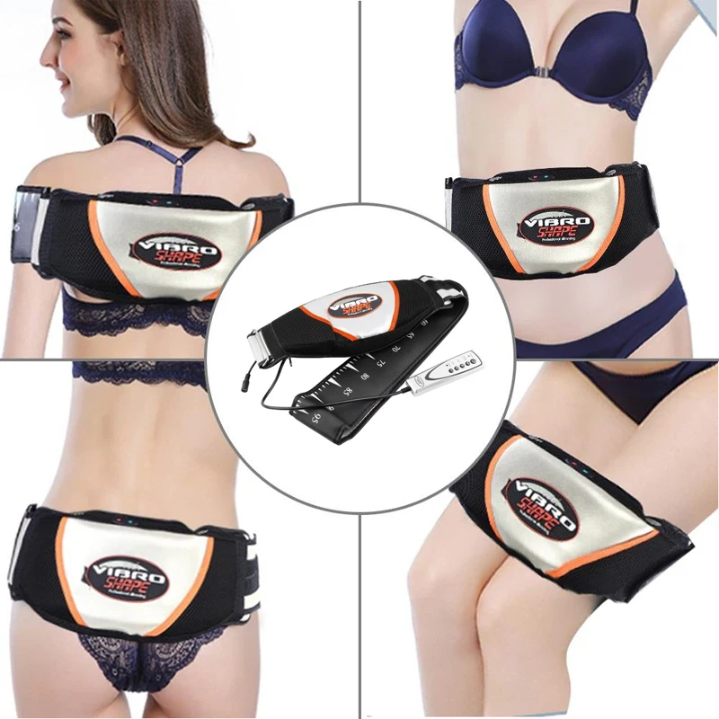 Electric Vibrating Massager Waist Trimmer Slimming Heating Belt with, Weight Loss Burning Fat on Belly Abdomen Full Body