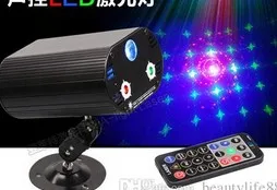 Mini remote control 3 holes 36 Figure one LED red blue and green laser stage lights Voice KTV  DJ disco lights