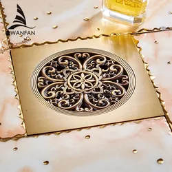 Shower Drain 15*15cm Super Bigger Floor Drain Bathroom Drain Building Material Square Water Drain Bathroom Accessories 6125A