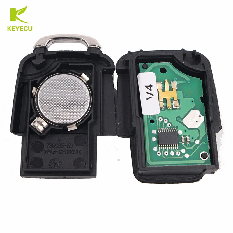 KEYECU 3 Tasto del Telecomando Chiave Parte 434MHz 1K0 959 753 G per VW Caddy Eos Golf Jetta Tiguan, seat Leon, Skoda Octavia II