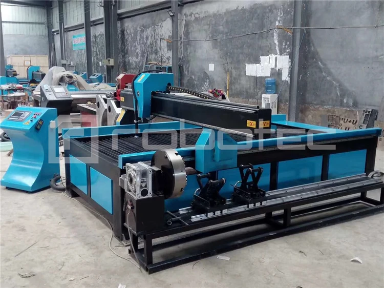 Big Round Tube CNC Flame Plasma Cutting Machine Price 1325/ 1530 4 axis Metal Pipe Plasma Cuting Machine With Rotary And Marking