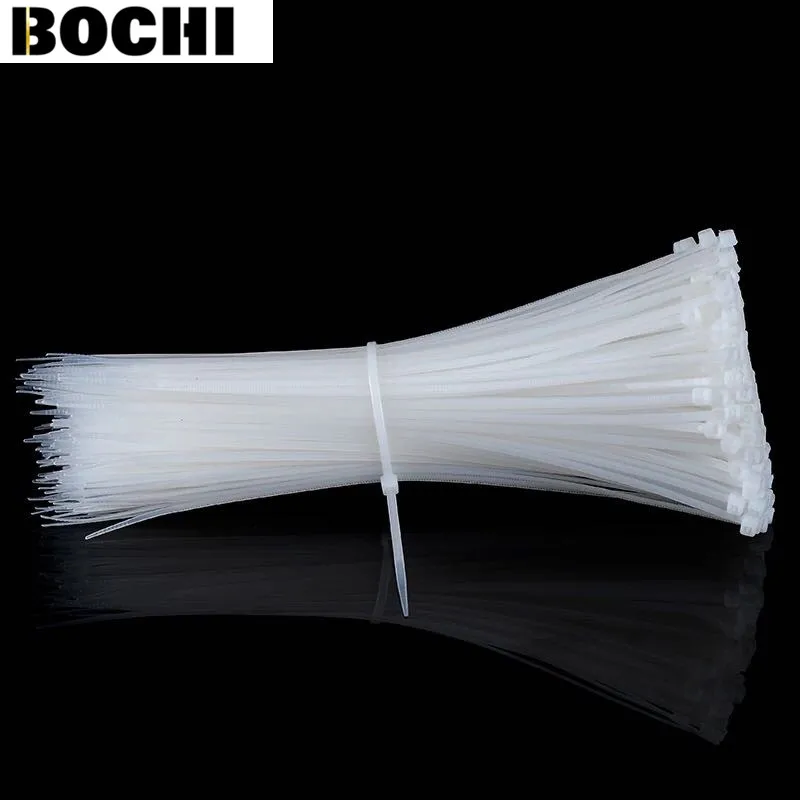 100Pcs width3.6mm5*350mm Self-Locking White BlACK acidproof Nylon Wire Cable Zip Ties.cable ties