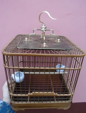 Natural Bamboo Pet and Bird Cage, Handcrafted, Free Shipping