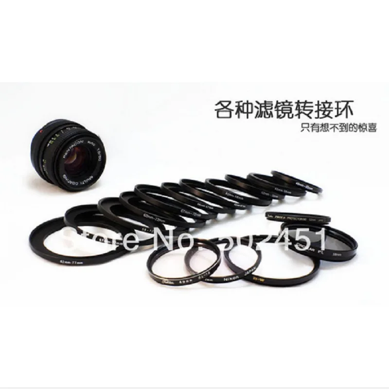 ใหม่37มิลลิเมตร- 58มิลลิเมตรสีดำอลูมิเนียมโลหะขาย37-58มิลลิเมตร37-58 37มิลลิเมตรถึง58มิลลิเมตรS Tep Upแหวนอะแดปเตอร์กรองขายส่งHOT!