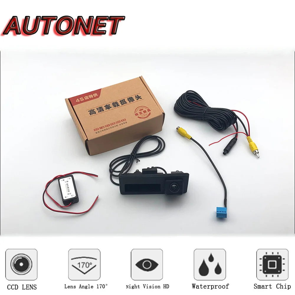 AUTONET CAR Trunk Handle Camera For Volkswagen VW Passat Variat b6 b7 wagon sedan 2008~2015 Night Visioin Rear View camera